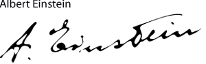 Handtekening Einstein